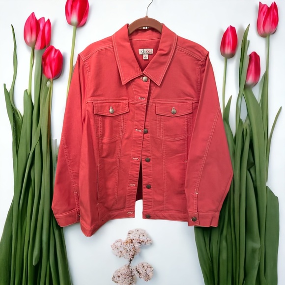 Denim & Co Jackets & Blazers - Denim & Co. Pink Jean Jacket-NWOT